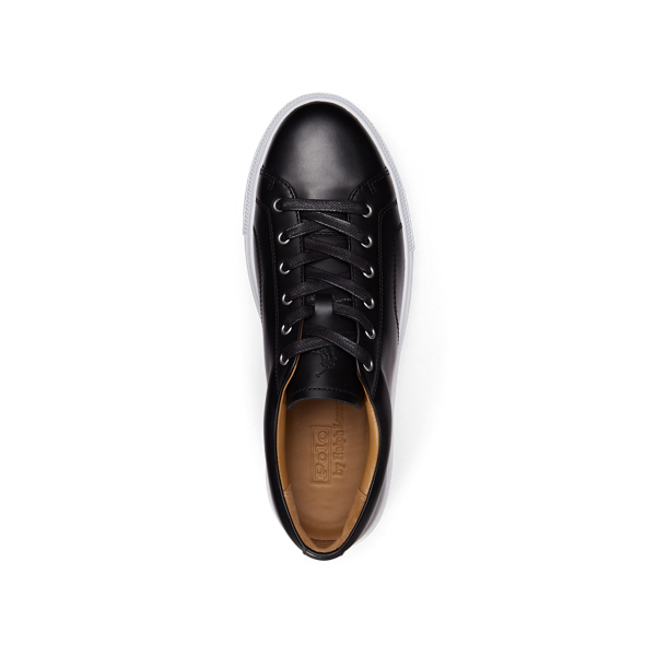 Black Dunovin Nappa Leather Trainer Polo Sport 4