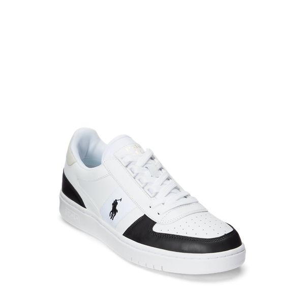 White/Black Court Low-Top Sneaker Polo Sport 2