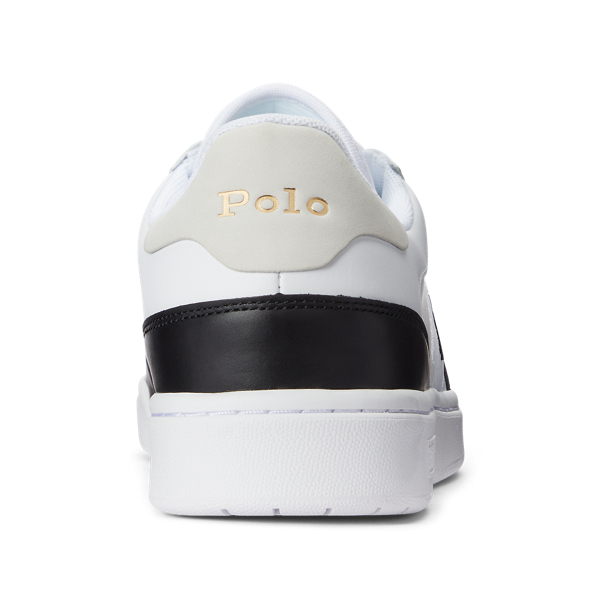 White/Black Court Low-Top Sneaker Polo Sport 3