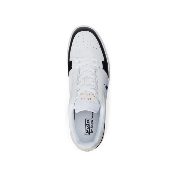 White/Black Court Low-Top Sneaker Polo Sport 4