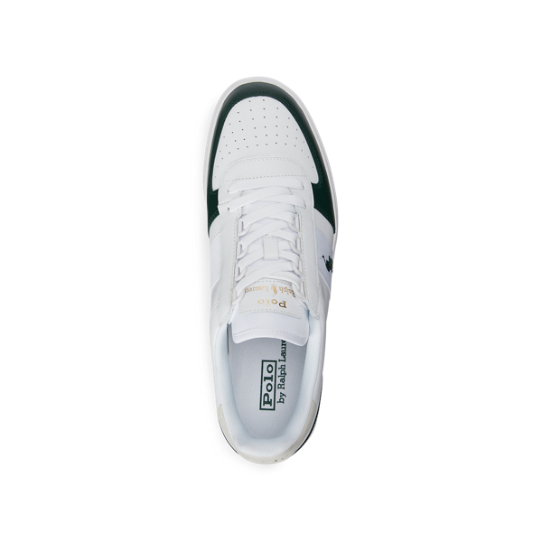 White/College Green Court Low-Top Sneaker Polo Sport 4