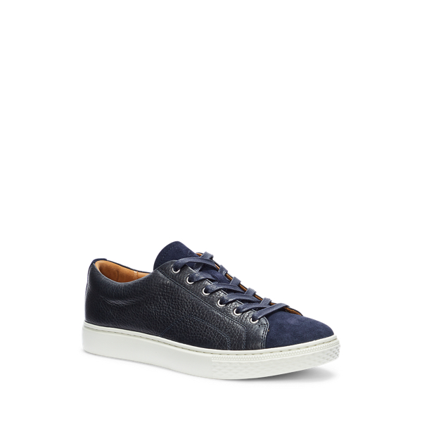 Newport Navy Dunovin Leather &amp; Suede Trainer Polo Sport 2