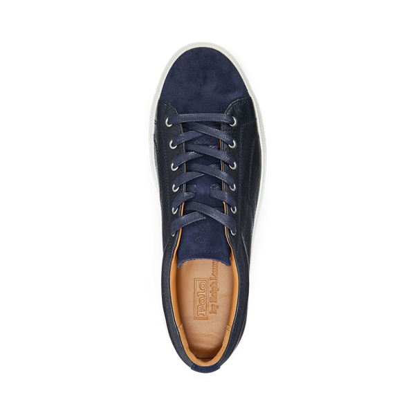 Newport Navy Dunovin Leather &amp; Suede Trainer Polo Sport 4
