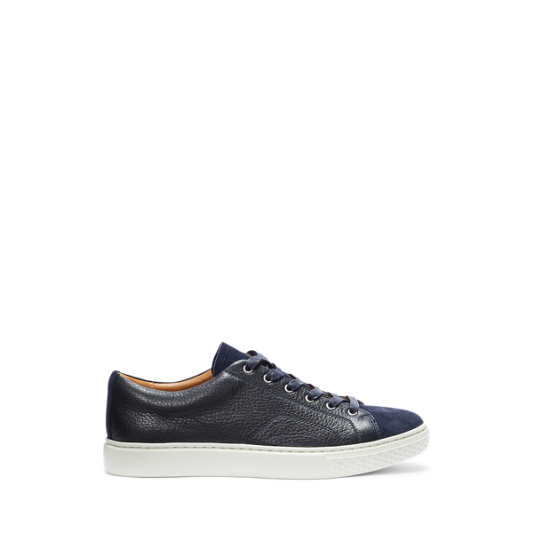 Dunovin Leather &amp; Suede Trainer Polo Sport 1
