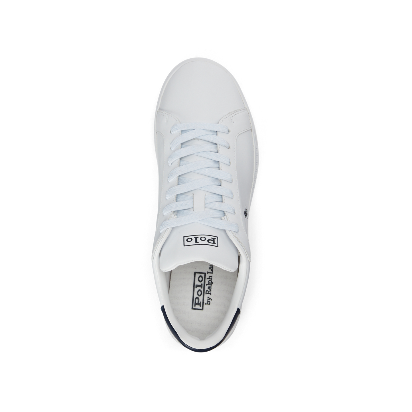 Мужские кроссовки Ralph Lauren Heritage Court II Nappa Leather, цвет: Белый / Тёмно-синий — фото 3