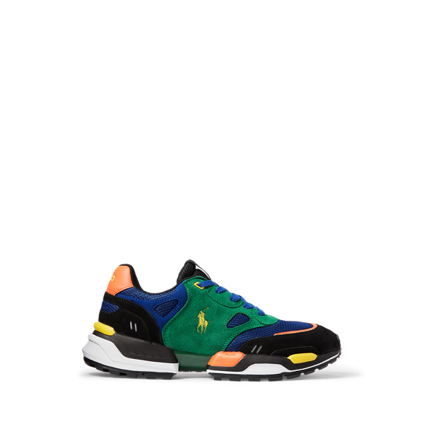 Baskets Jogger en daim et filet Polo Sport en 1