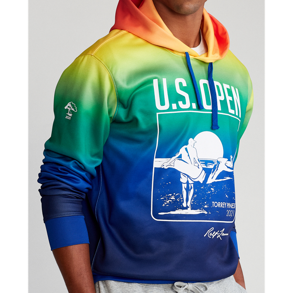 Sweat &agrave; capuche U.S. Open motif molleton Polo Golf en Royal vif multi 5