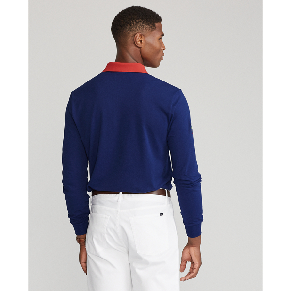 U.S. Open Classic Fit Piqu&eacute; Pullover Polo Golf em Fall Royal 5