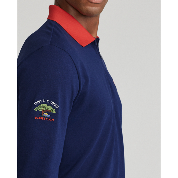 U.S. Open Classic Fit Piqu&eacute; Pullover Polo Golf em Fall Royal 6