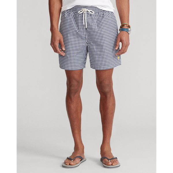 Newport Navy Gingham 14.5 cm Traveller Classic Swimming Trunk Polo Ralph Lauren 3