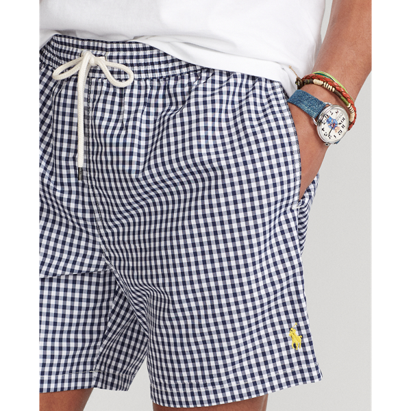 Newport Navy Gingham 14.5 cm Traveller Classic Swimming Trunk Polo Ralph Lauren 5
