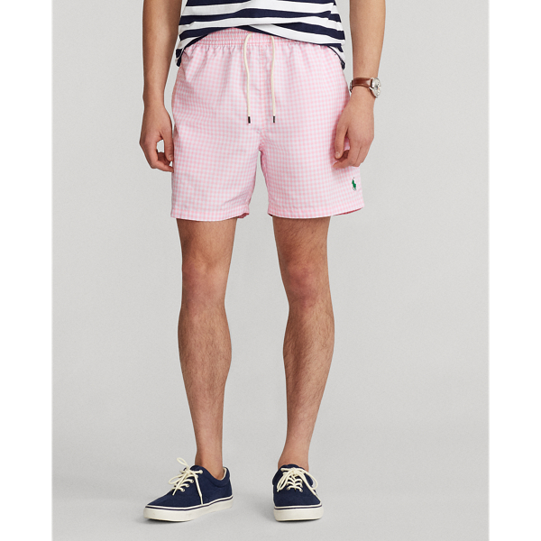 Carmel Pink Gingham 14.5 cm Traveller Classic Swimming Trunk Polo Ralph Lauren 3