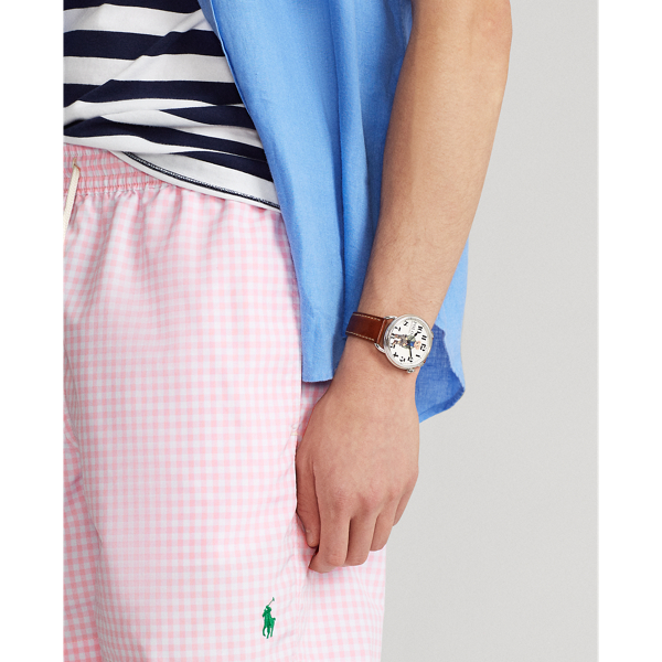 Carmel Pink Gingham 14.5 cm Traveller Classic Swimming Trunk Polo Ralph Lauren 5