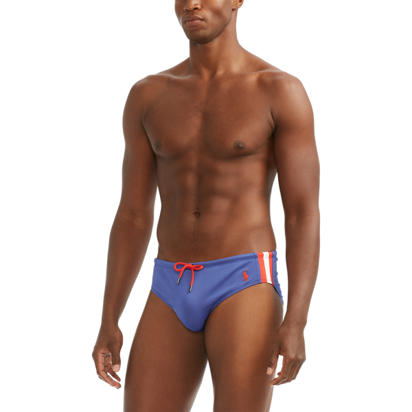 Summer Royal/Petal Rose Striped Swim Briefs Polo Ralph Lauren 2