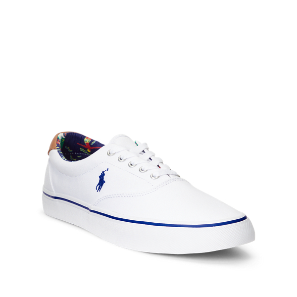 White/Heritage Royal Pp Thorton Canvas Trainer Polo Ralph Lauren 2
