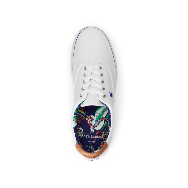 White/Heritage Royal Pp Thorton Canvas Trainer Polo Ralph Lauren 4