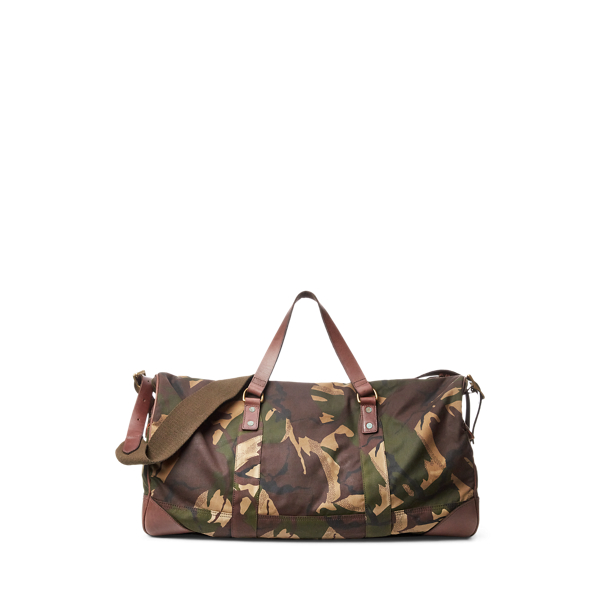 Sac de voyage camouflage borde de cuir pour homme Ralph Lauren FR