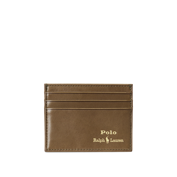 Olive Leather Card Case Polo Ralph Lauren 2