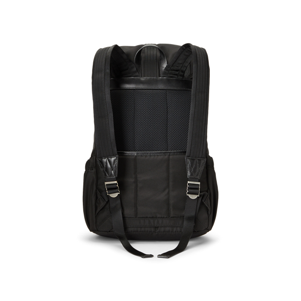 Black Leather-Trim Backpack Polo Ralph Lauren 3