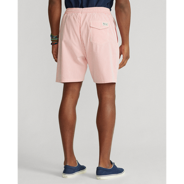 Sunrise Red Seersucker Traveller Classic Fit Swimming Trunks Big & Tall 5