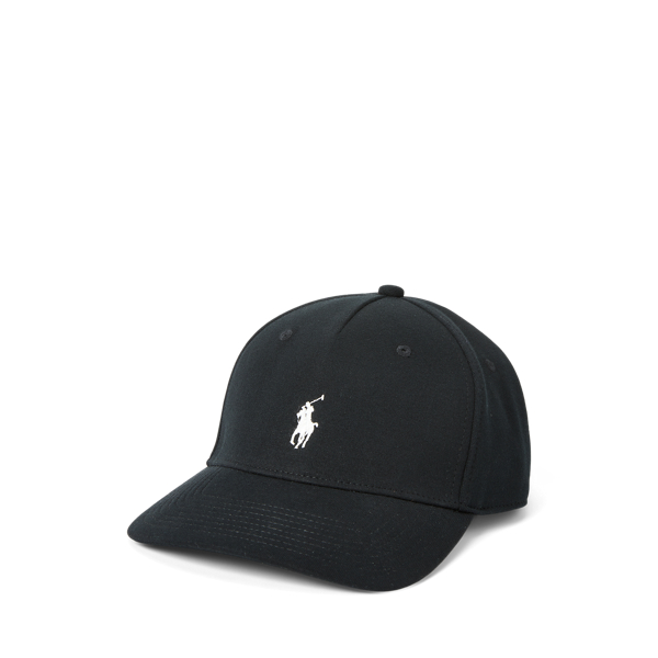 Black Double-Knit Jacquard Ball Cap Polo Ralph Lauren for fall 1