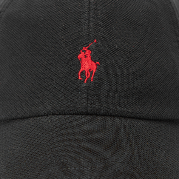 Black Cotton Piqu&eacute; Ball Cap Polo Ralph Lauren 3