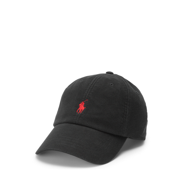Black Cotton Piqu&eacute; Ball Cap Polo Ralph Lauren 1