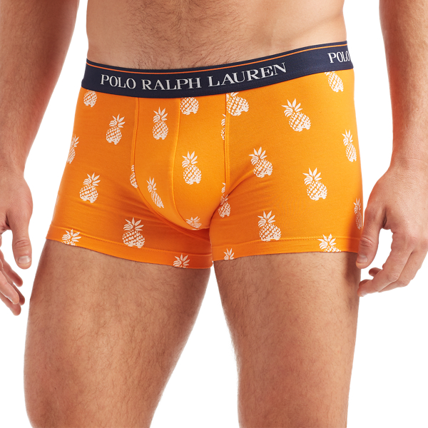 3pk Sph Str/Bscy Grn/Orng Classic Stretch-Cotton Trunk 3-Pack Polo Ralph Lauren 3