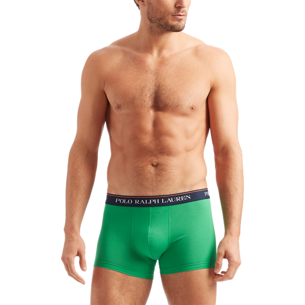 3pk Sph Str/Bscy Grn/Orng Classic Stretch-Cotton Trunk 3-Pack Polo Ralph Lauren 5