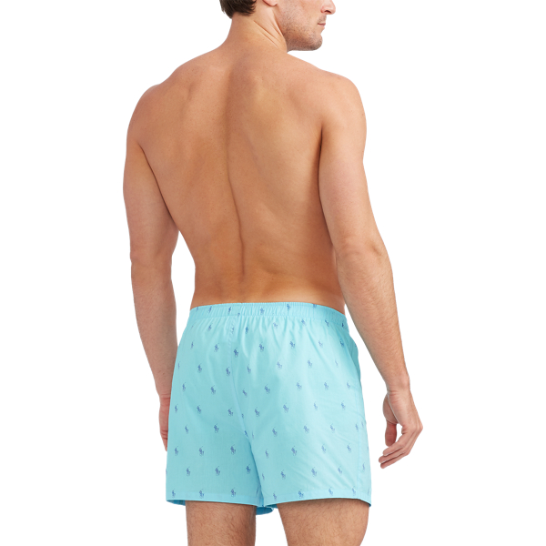 Ham Blu Aopp/Sbch Stp/Plm Cotton Boxer 3-Pack Polo Ralph Lauren 4