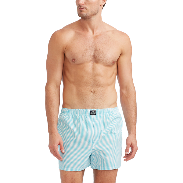Ham Blu Aopp/Sbch Stp/Plm Cotton Boxer 3-Pack Polo Ralph Lauren 6