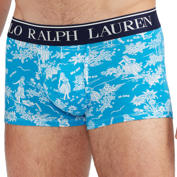 Agate Blue Tropical Stretch Cotton Trunks Polo Ralph Lauren 4
