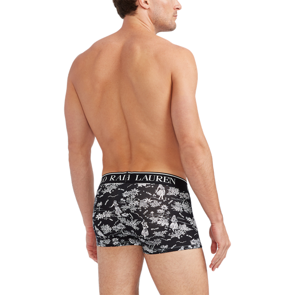 Polo Blk/Wht Luau Tropical Stretch Cotton Trunks Polo Ralph Lauren 3