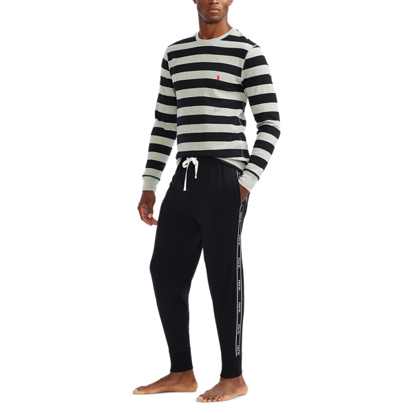 Black Logo-Tape Cotton Jersey Joggers Polo Ralph Lauren 2