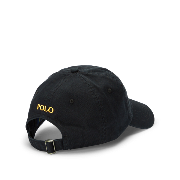 Bsr Black W/Neon Pink Pp Cotton Chino Ball Cap Polo Ralph Lauren 2
