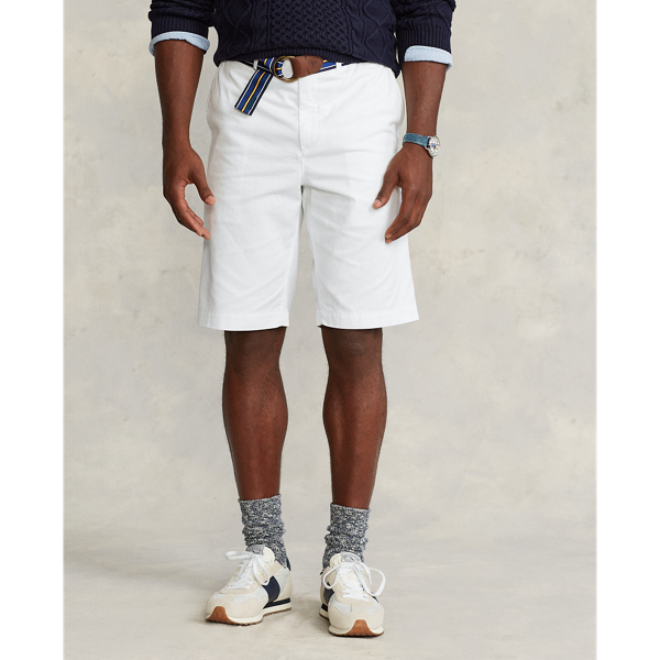 White Classic Fit Twill Shorts Big & Tall 4
