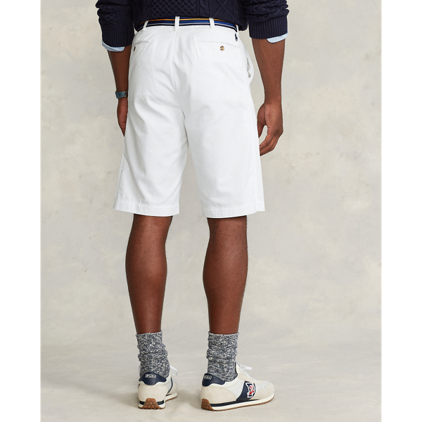 White Classic Fit Twill Shorts Big & Tall 5