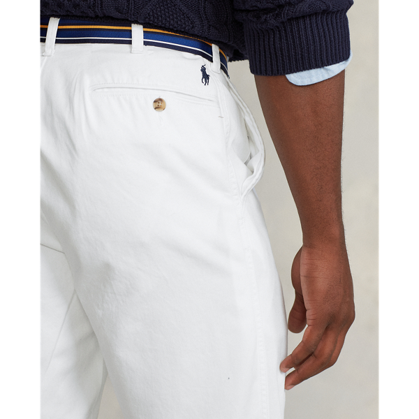 White Classic Fit Twill Shorts Big & Tall 6