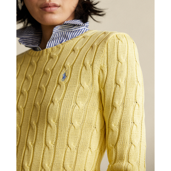 Baumwollpullover mit Zopfmuster Polo Ralph Lauren in Bristol Yellow 6