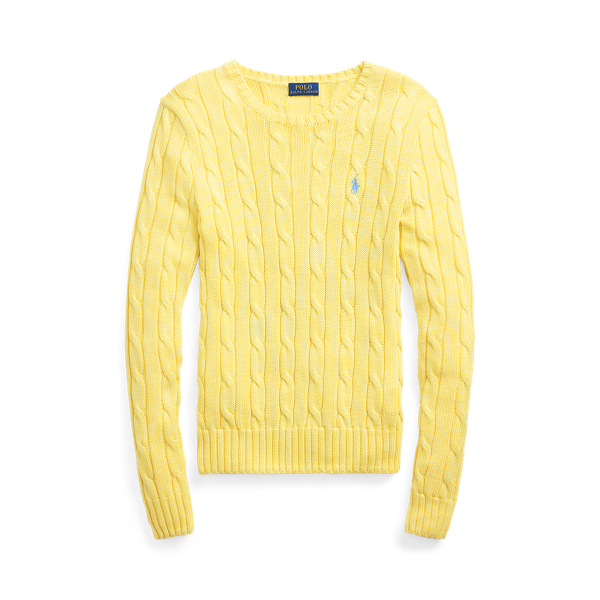 Baumwollpullover mit Zopfmuster Polo Ralph Lauren in Bristol Yellow 2