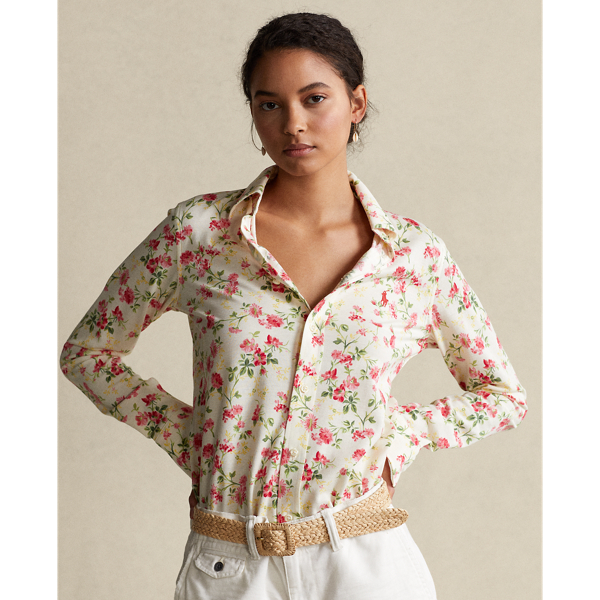 Floral-Print Cotton Shirt