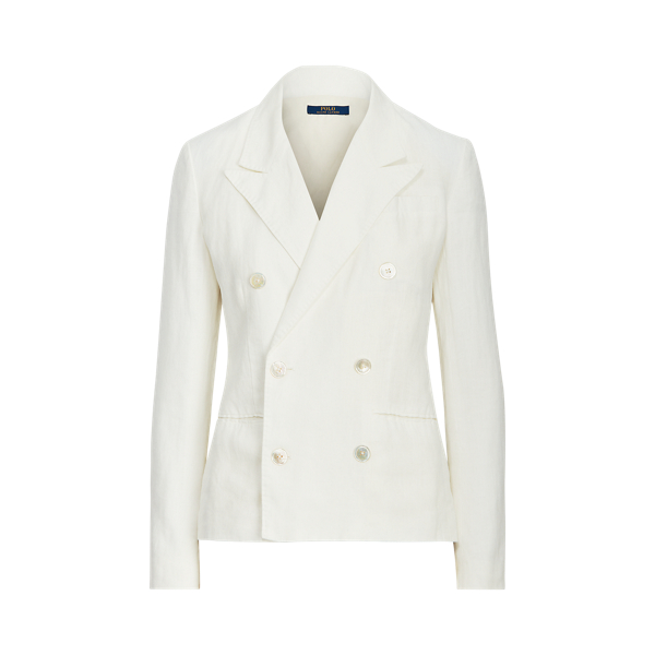 Ralph lauren white linen blazer hot sale