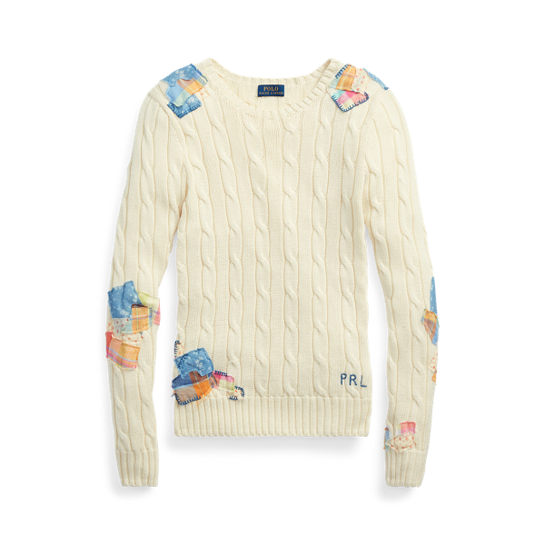 Patchwork-Pullover mit Zopfmuster Polo Ralph Lauren in 1