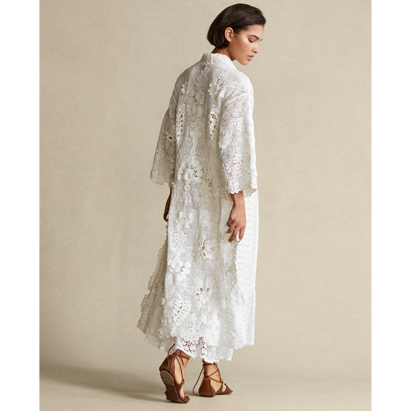 White Cotton Lace Duster Polo Ralph Lauren 4