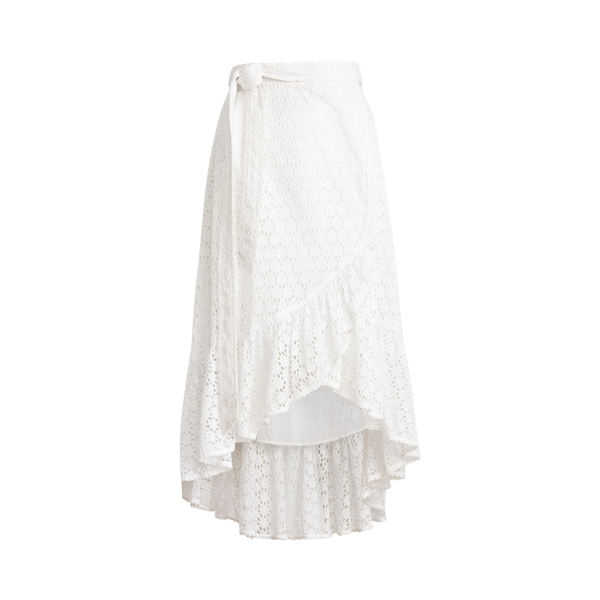 Eyelet Cotton Wrap Skirt Polo Ralph Lauren 1