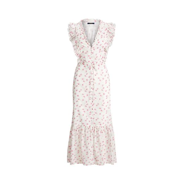 Floral Buttoned Cotton Dress Polo Ralph Lauren in 1