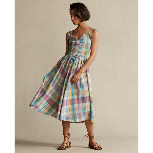 Robe en coton madras