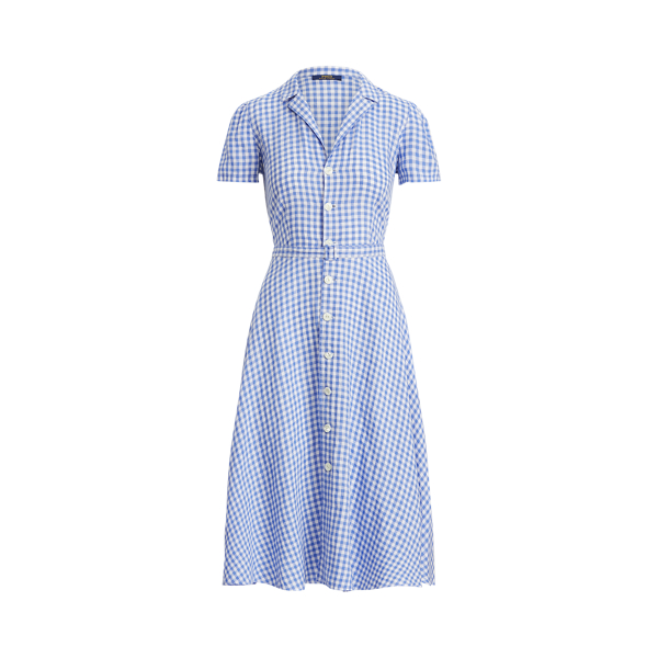 Gingham Linen Shirtdress Polo Ralph Lauren 1