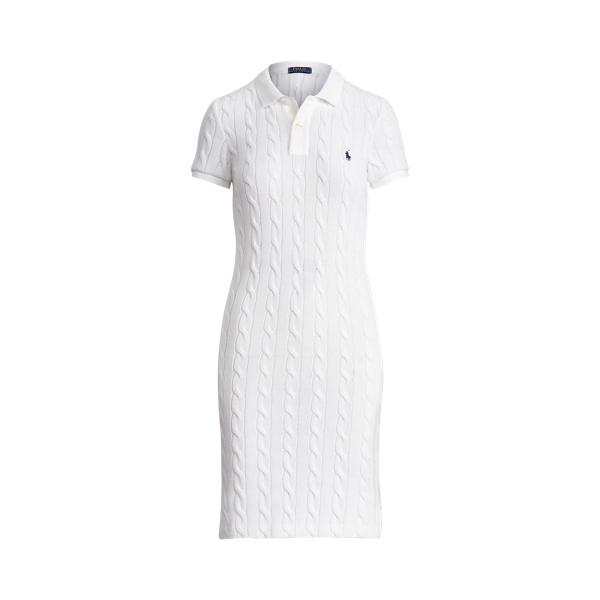 Cable-Knit Polo Dress