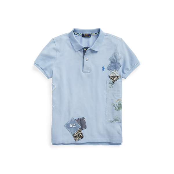 Patchwork Cotton Polo Shirt Polo Ralph Lauren 1